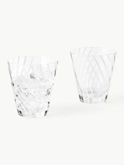 Handgemaakte waterglazen Carson, 4 stuks