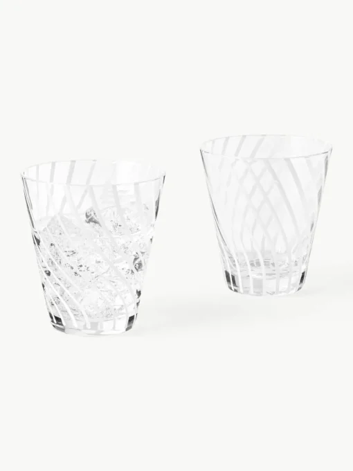 Handgemaakte waterglazen Carson, 4 stuks