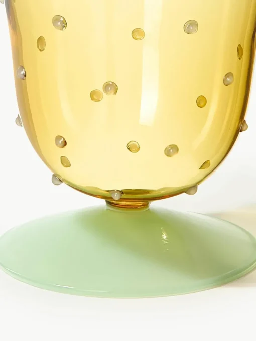 Handgemaakte waterglazen Dot van borosilicaatglas, 2 stuks