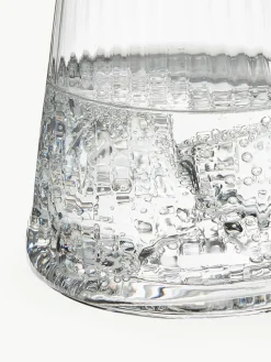 Handgemaakte waterglazen Cami met groefstructuur, 4 stuks