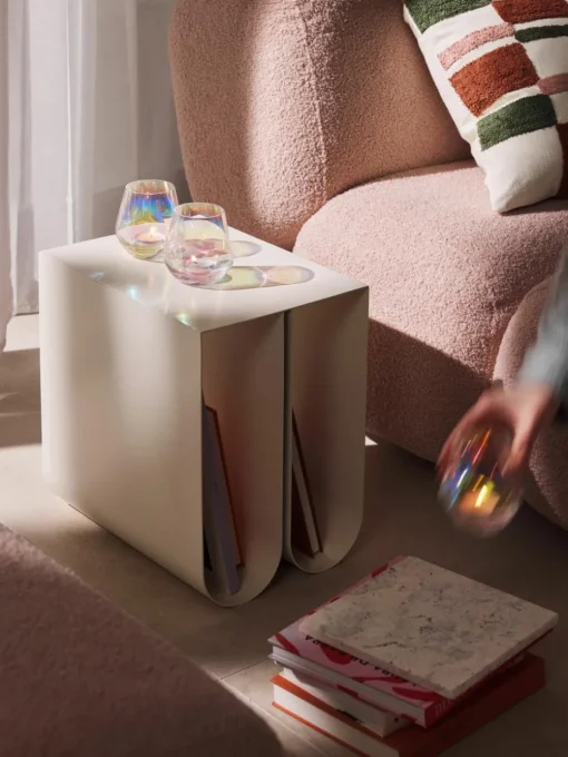 Handgemaakte waxinelichthouders Rainbow, set van 3