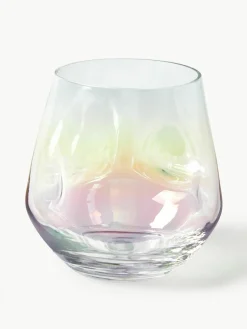 Handgemaakte waxinelichthouders Rainbow, set van 3