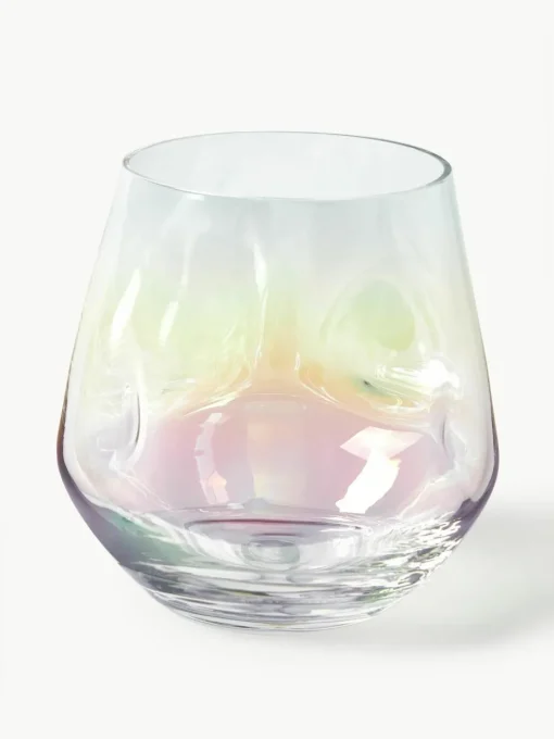 Handgemaakte waxinelichthouders Rainbow, set van 3