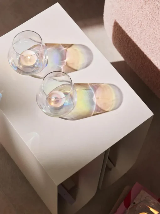 Handgemaakte waxinelichthouders Rainbow, set van 3