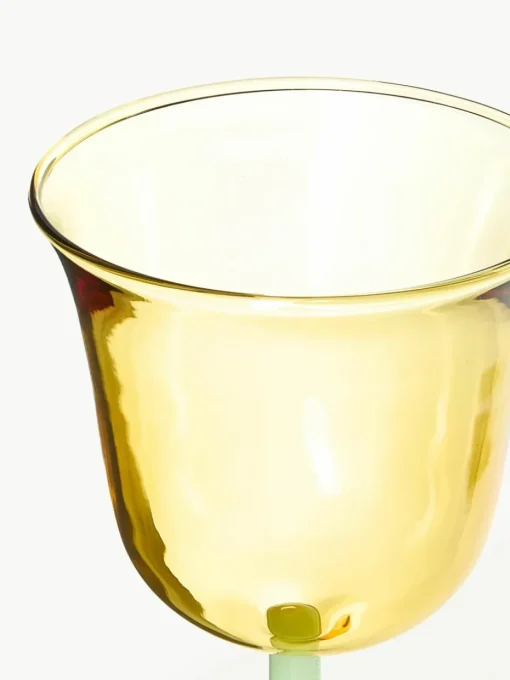 Handgemaakte wijnglazen Dot van borosilicaatglas, 2 stuks