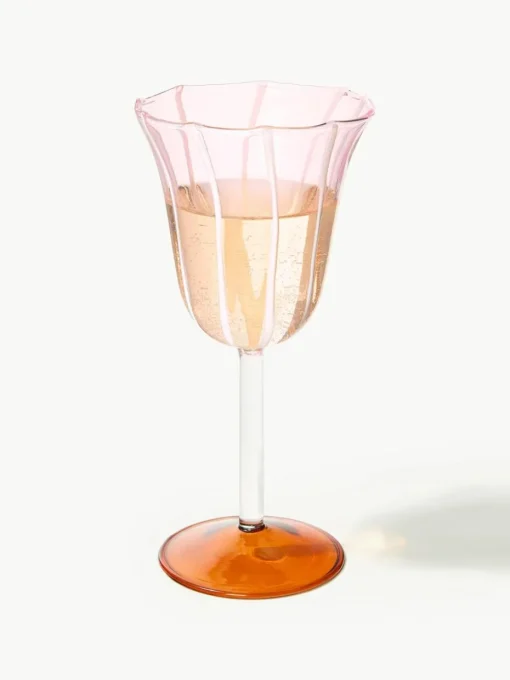 Handgemaakte wijnglazen Eve van borosilicaatglas, 2 stuks