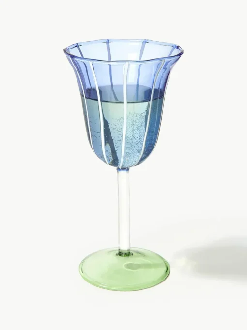 Handgemaakte wijnglazen Eve van borosilicaatglas, 2 stuks