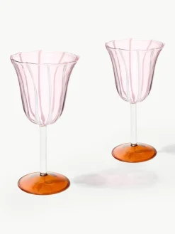 Handgemaakte wijnglazen Eve van borosilicaatglas, 2 stuks