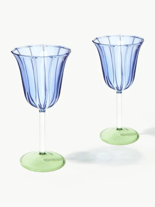 Handgemaakte wijnglazen Eve van borosilicaatglas, 2 stuks