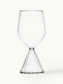 Handgemaakte witte wijnglazen Tutu, 2 stuks