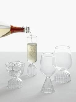 Handgemaakte witte wijnglazen Tutu, 2 stuks