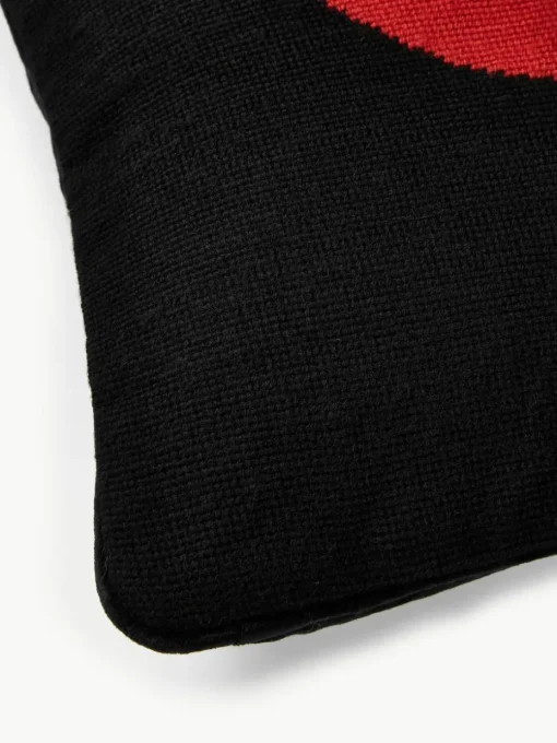 Handgemaakte wollen decoratief kussen Lips Hush