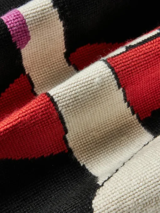 Handgemaakte wollen decoratief kussen Lips Hush