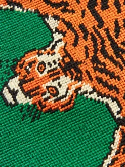 Handgemaakte wollendecoratief kussen Tiger