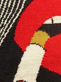 Handgemaakte wollendecoratief kussen Lips Smolder