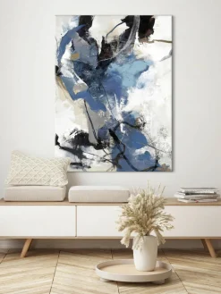 Handgeschilderd canvas print Blue vibes