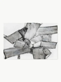 Handgeschilderde canvasprint Donker Abstract