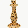 Handgeschilderde kandelaar Leopard