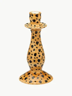 Handgeschilderde kandelaar Leopard