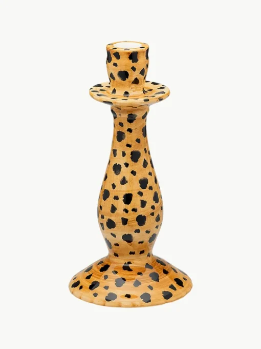 Handgeschilderde kandelaar Leopard