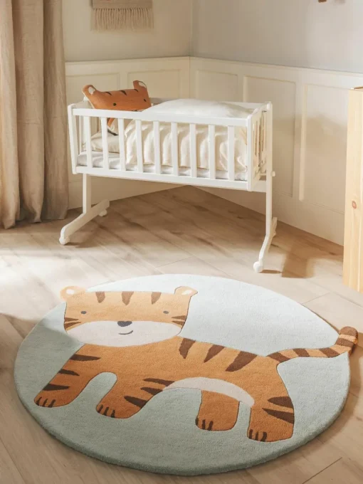Handgetuft kindervloerkleed Savannah van wol