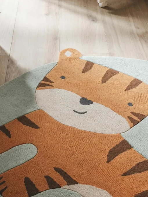 Handgetuft kindervloerkleed Savannah van wol