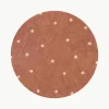 Handgetuft rond vloerkleed Dot met hoog-laag effect, wasbaar