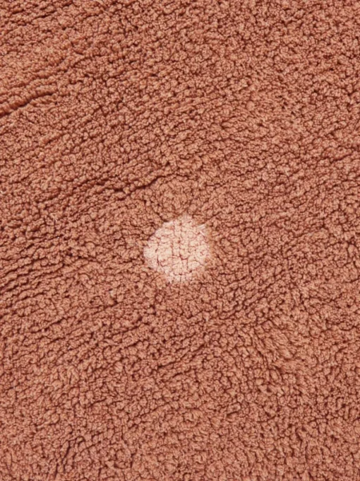Handgetuft rond vloerkleed Dot met hoog-laag effect, wasbaar
