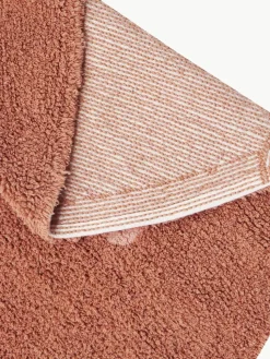 Handgetuft rond vloerkleed Dot met hoog-laag effect, wasbaar