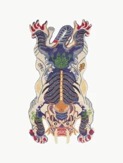 Handgetuft wollen vloerkleed Dragon