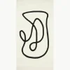 Handgetuft wollen vloerkleed Line met One Line tekening