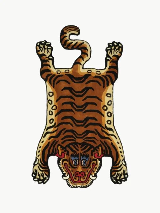 Handgetuft wollen vloerkleed Tiger
