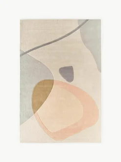 Handgetuft wollen vloerkleed Luke met abstract patroon