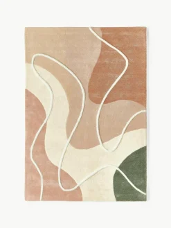 Handgetuft wollen vloerkleed Talitha met abstract patroon