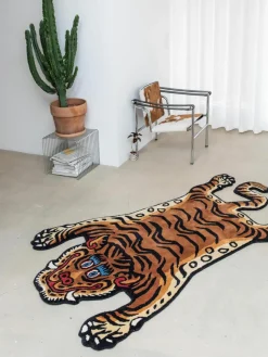 Handgetuft wollen vloerkleed Tiger