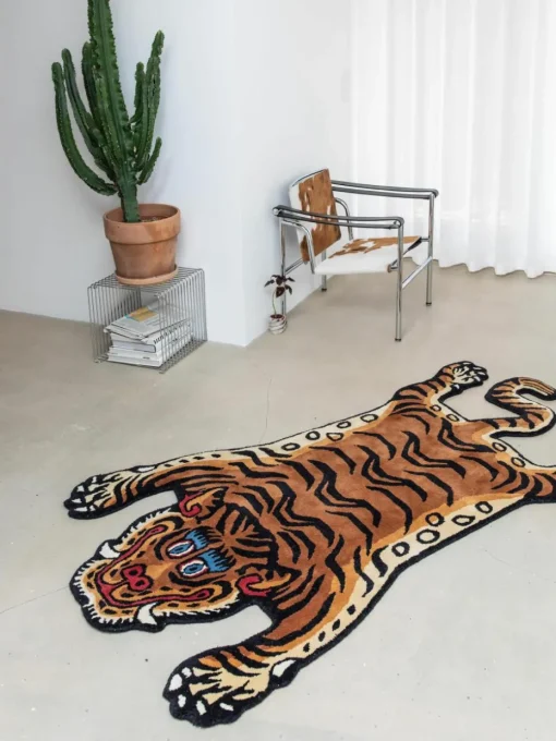 Handgetuft wollen vloerkleed Tiger