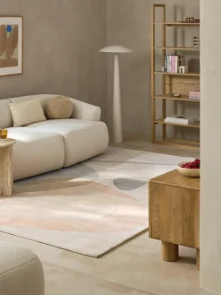 Handgetuft wollen vloerkleed Luke met abstract patroon