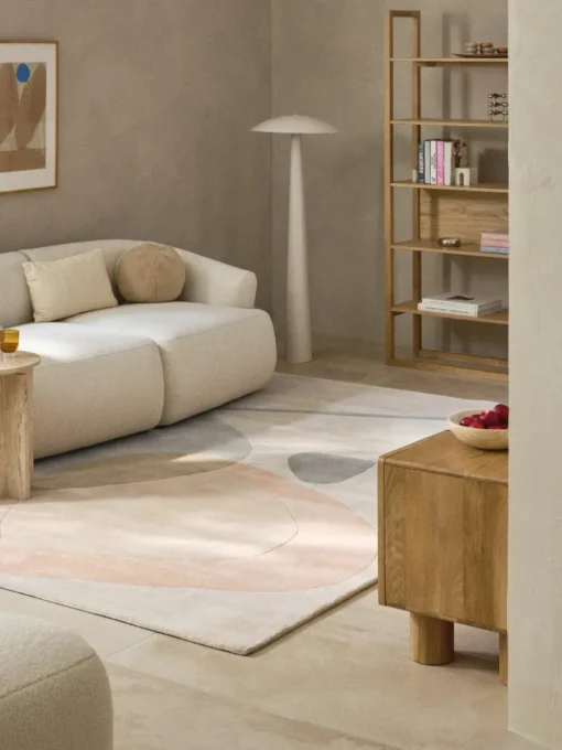 Handgetuft wollen vloerkleed Luke met abstract patroon