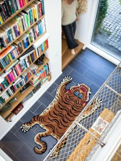 Handgetuft wollen vloerkleed Tiger