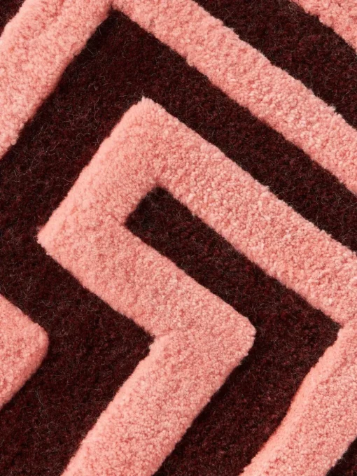 Handgetuft wollen vloerkleed Monty met verhoogd hoog-laag structuur