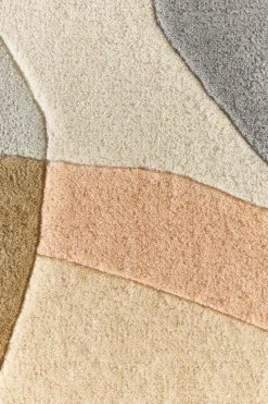Handgetuft wollen vloerkleed Luke met abstract patroon
