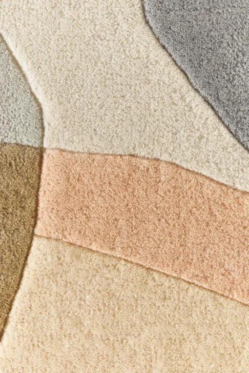Handgetuft wollen vloerkleed Luke met abstract patroon