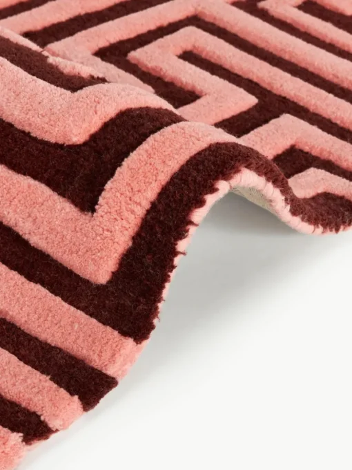 Handgetuft wollen vloerkleed Monty met verhoogd hoog-laag structuur