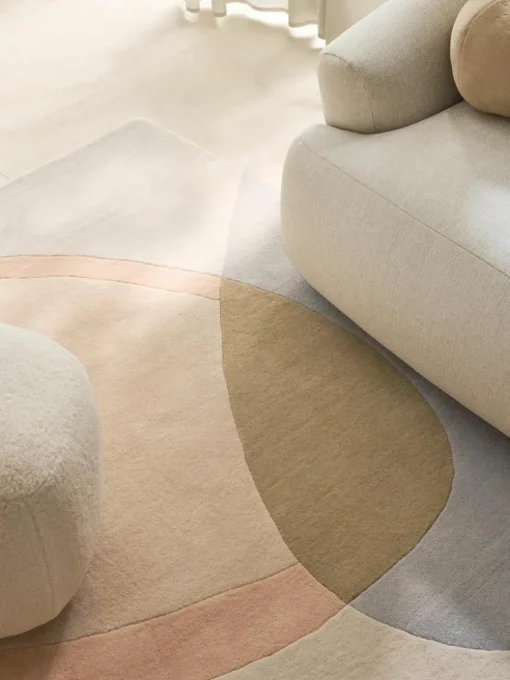 Handgetuft wollen vloerkleed Luke met abstract patroon