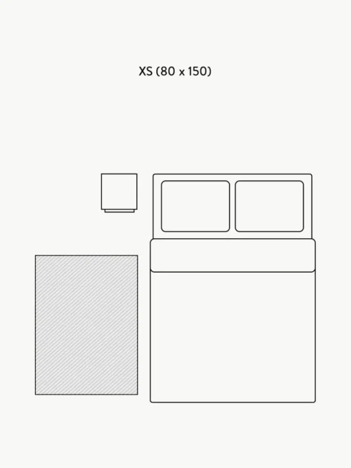 Handgetuft wollen vloerkleed Line met One Line tekening