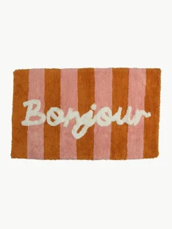 Handgetufte badmat Bonjour van katoen