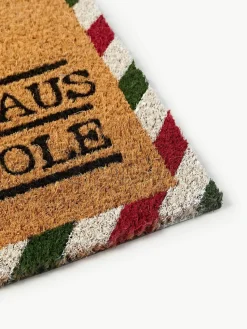 Handgetufte deurmat Yarrow met kerstpatroon