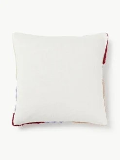 Handgetufte kussenhoes Coraline met decoraties