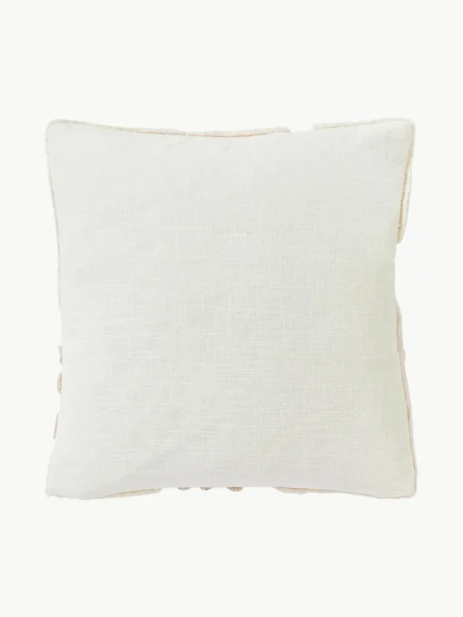 Handgetufte kussenhoes Coraline met decoraties