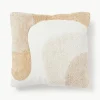 Handgetufte kussenhoes Malu met decoraties